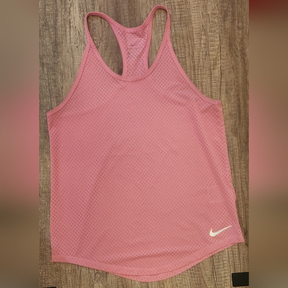 Nike Women's Hot Pink Racerback Mesh Tank Top Size Small
